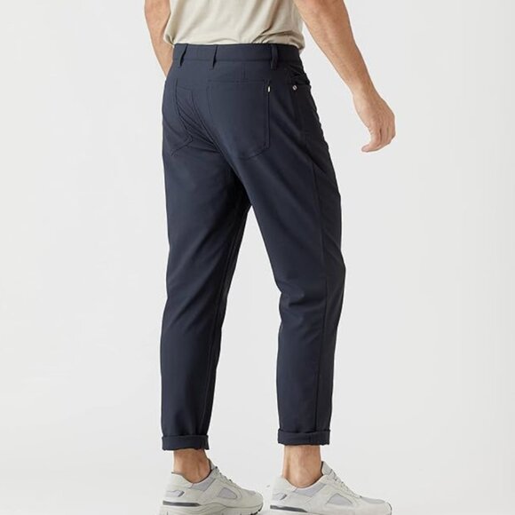 Olivers Athleisure Pants Size 34 Navy Casual Straight Leg 4-Way Stretch - Picture 1 of 6